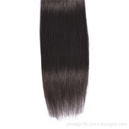 Single Donor European Hair Bundles Natural Color Double Drawn Virgin Cuticle Aligned Hair Extensions 100% Human Hair